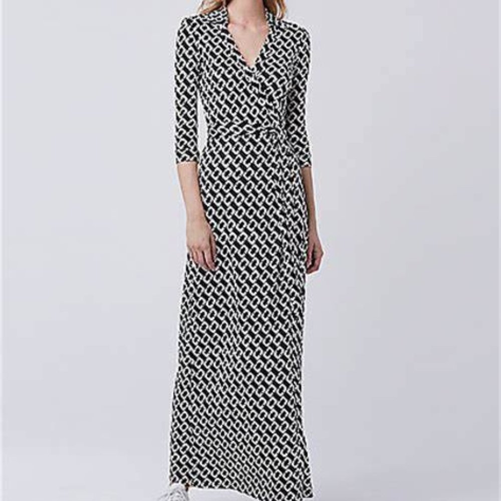 DIANE VON FURSTENBERG  Abigail silk-jersey maxi wrap dress